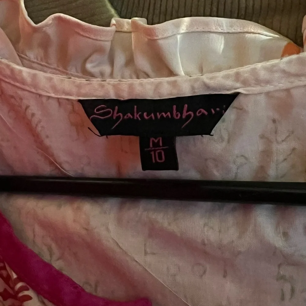 Shakuhachi White Dress with Pink and Blue Accents - Picture 4 of 4